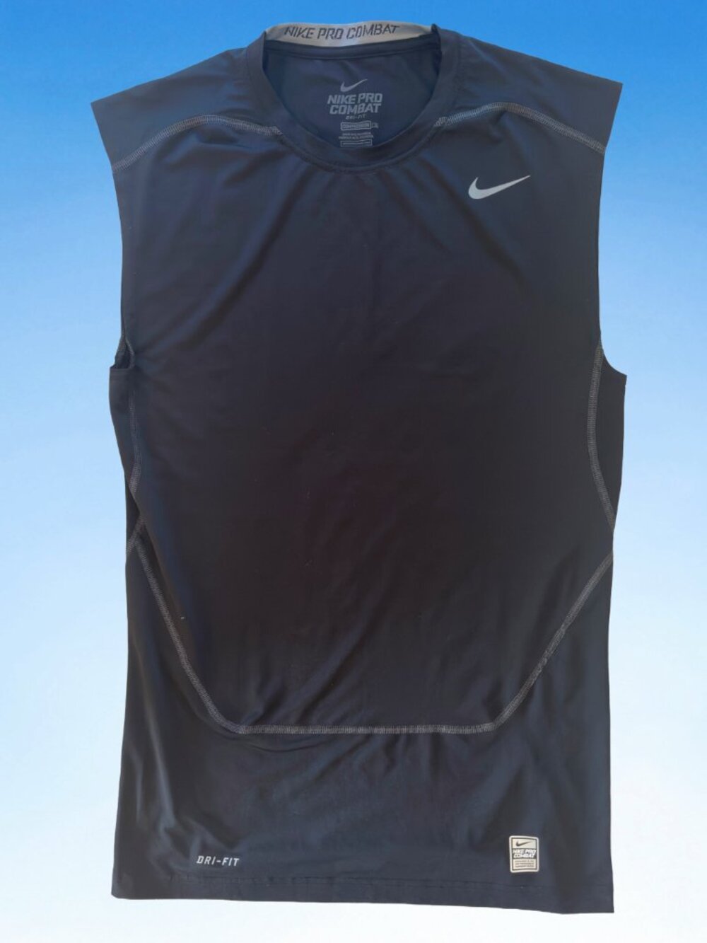 Nike Pro Combat Dri-Fit Compression Tank Top, Black, Sz XXL